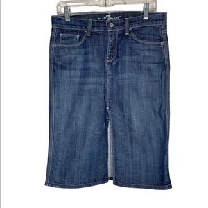7 For All Man Kind Colette Jean Skirt Size 27